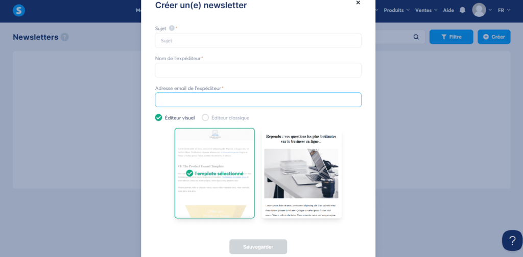 Newsletter Systeme.io